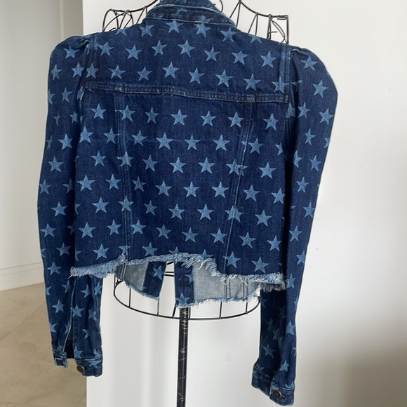 JOCELYN PUFF SHOULDER STAR JEAN JACKET - Picture 6 of 8